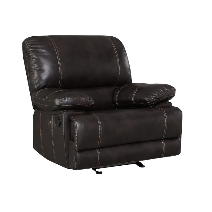 Recliner Chair Sofa Manual Reclining Home Seating Seats Movie Theater Chairs - Brown