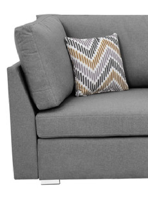 Amira - Fabric Loveseat Couch With Pillows