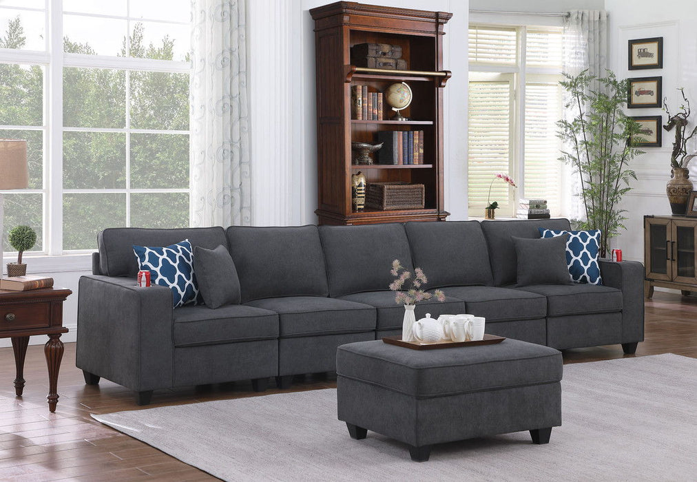 Cooper - Woven 5-Seater Sofa Set