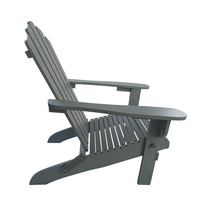 Outdoor Or Indoor Wood Adirondack Chair, Walnut