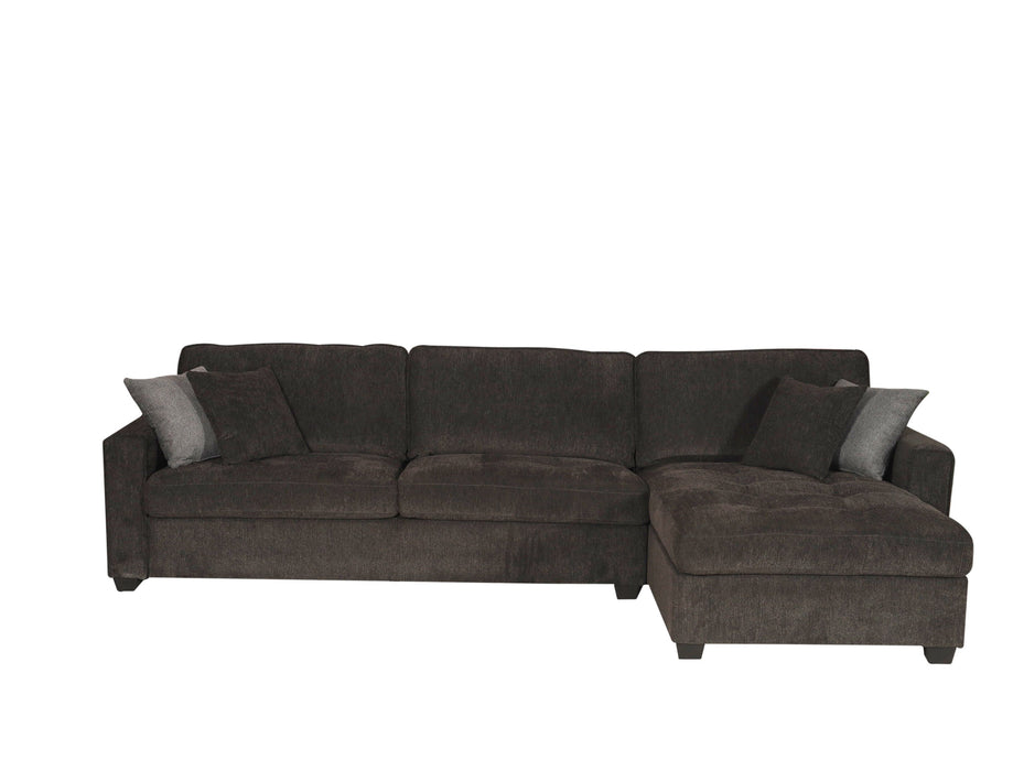Polaris - Fabric Wide Reversible Sectional Sofa - Black