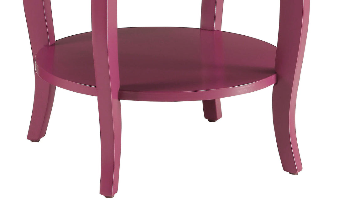 Aberta - Accent Table With 1 Layer Of Storage - Purple