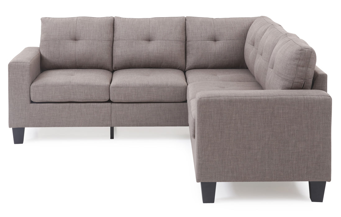 Glory Furniture Newbury Sectional, Gray - Fabric