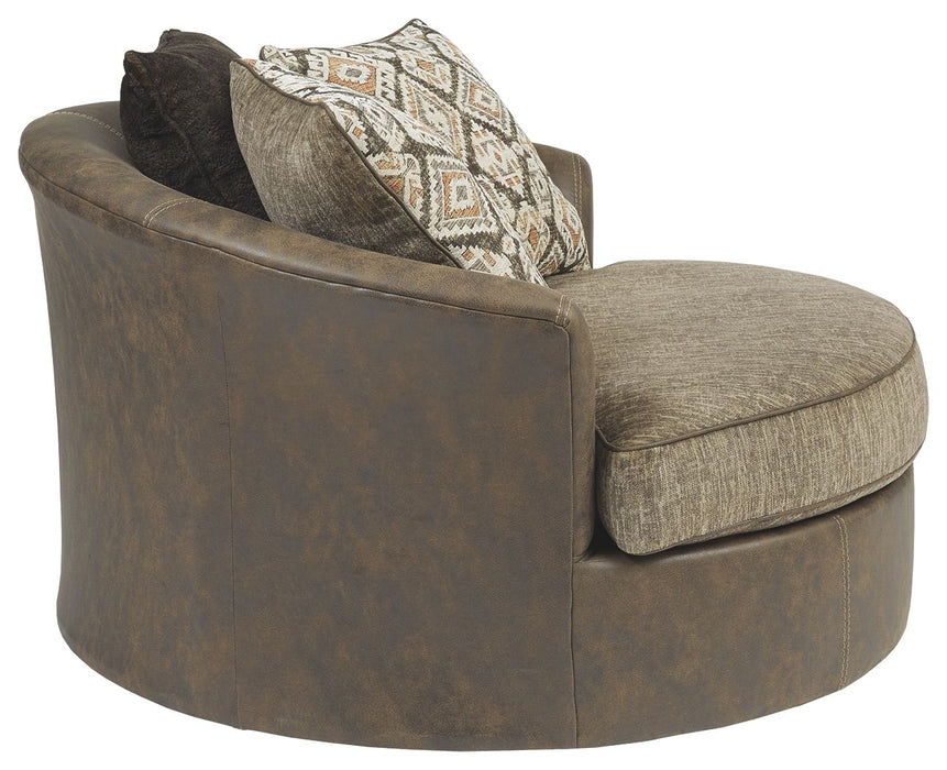 Abalone - Chocolate - Cadeira giratória grande com detalhes