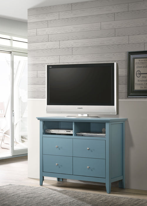 Glory Furniture Hammond TV Media Chest, Teal