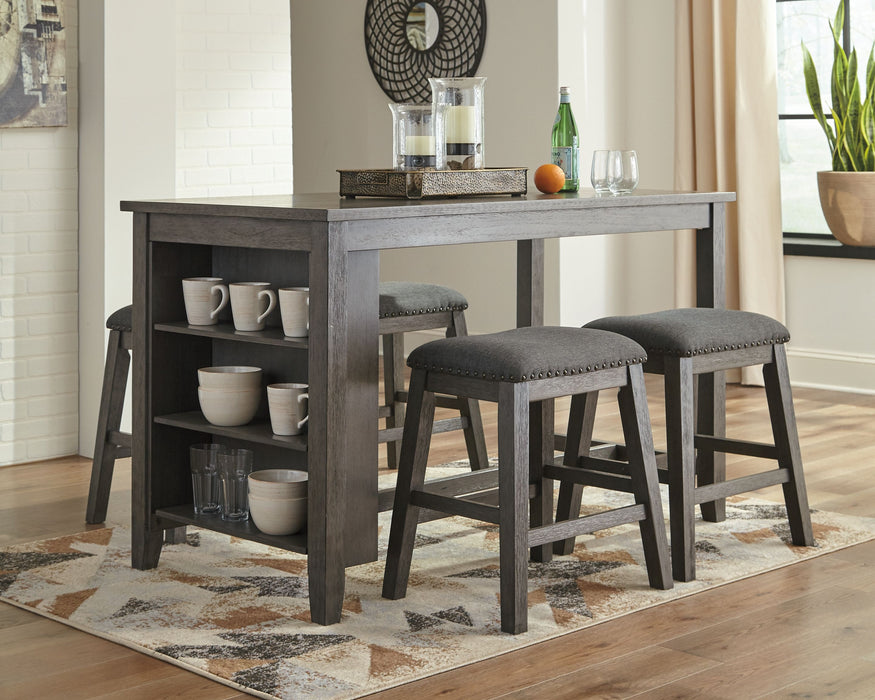 Caitbrook - Gris - Mesa de comedor rectangular