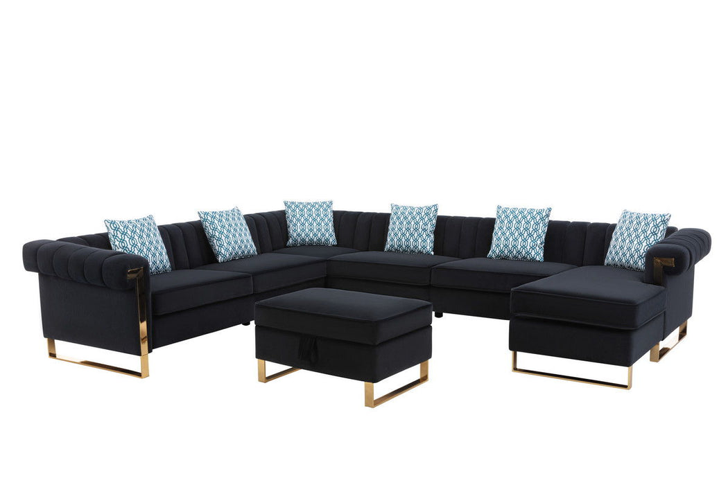 Maddie - Velvet Sectional Sofa