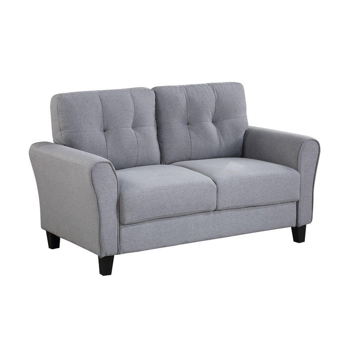 Modern Living Room Loveseat Linen Upholstered Couch Furniture For Home Or Office