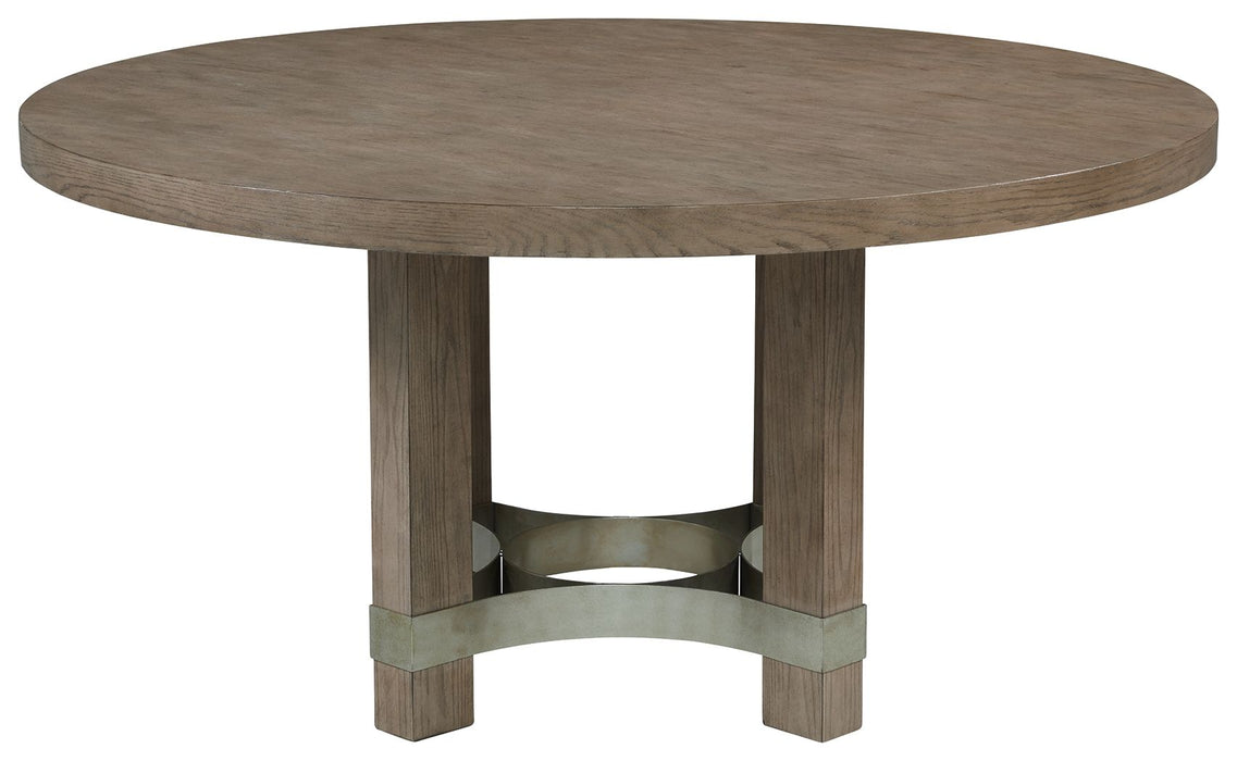 Chrestner - Gray - Round Dining Room Table