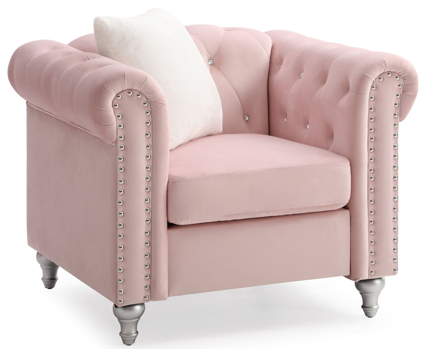 Glory Furniture Raisa Chair, Pink