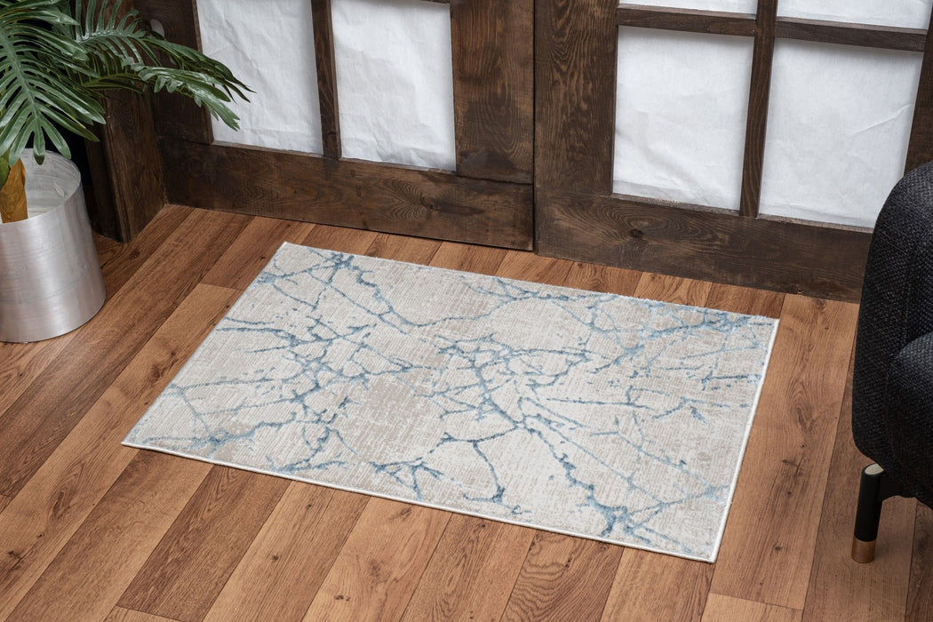 Elegance - 7'10" X 10'3" Area Rug - Blue / Polyester