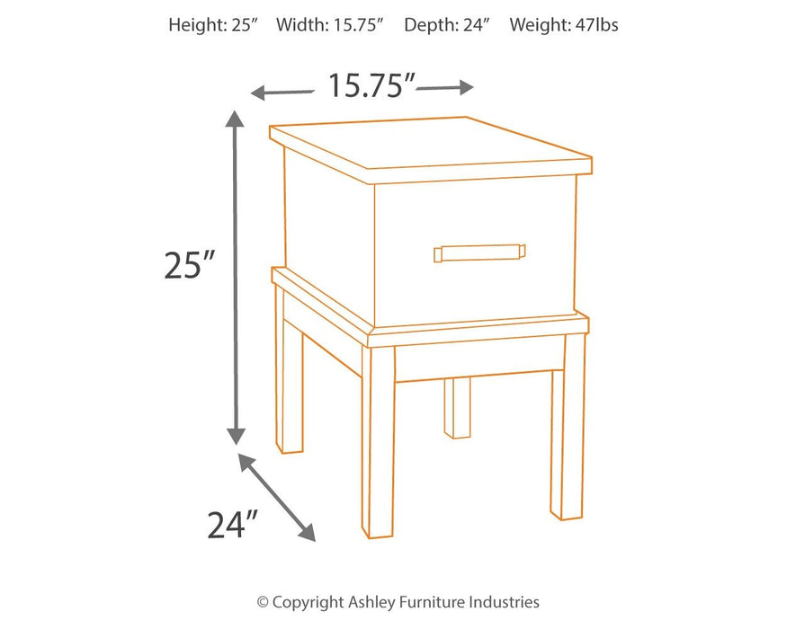 Stanah - Marrón / Beige - Mesa auxiliar para silla