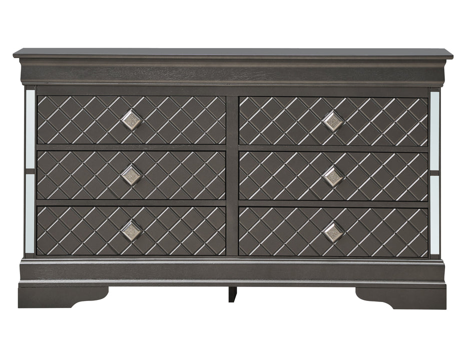 Glory Furniture Verona Dresser, Metalic Black