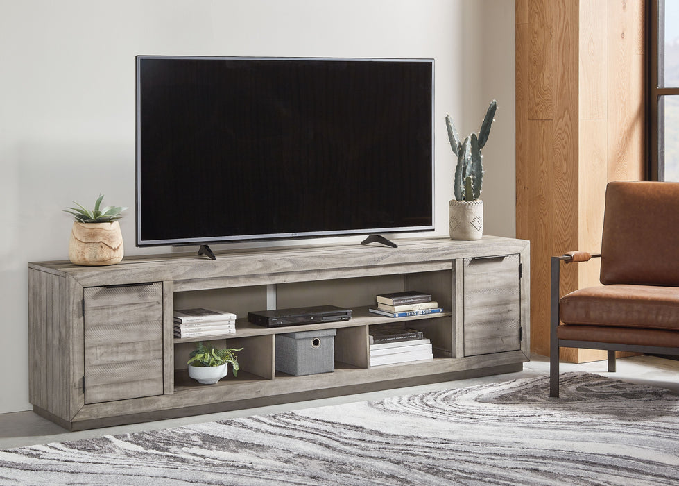 Naydell - Gris - Mueble para TV XL con opción de chimenea