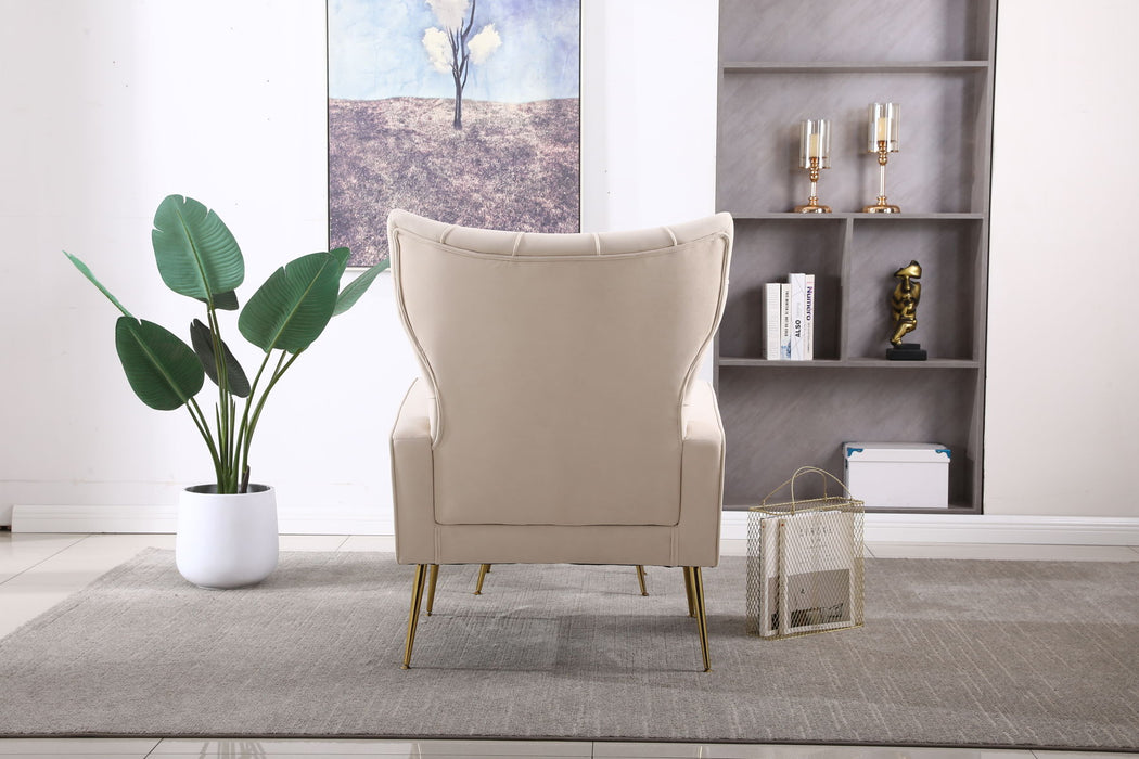 Modern Accent Chair With Ottoman, Comfy Armchair For Living Room, Bedroom, Apartment, Office