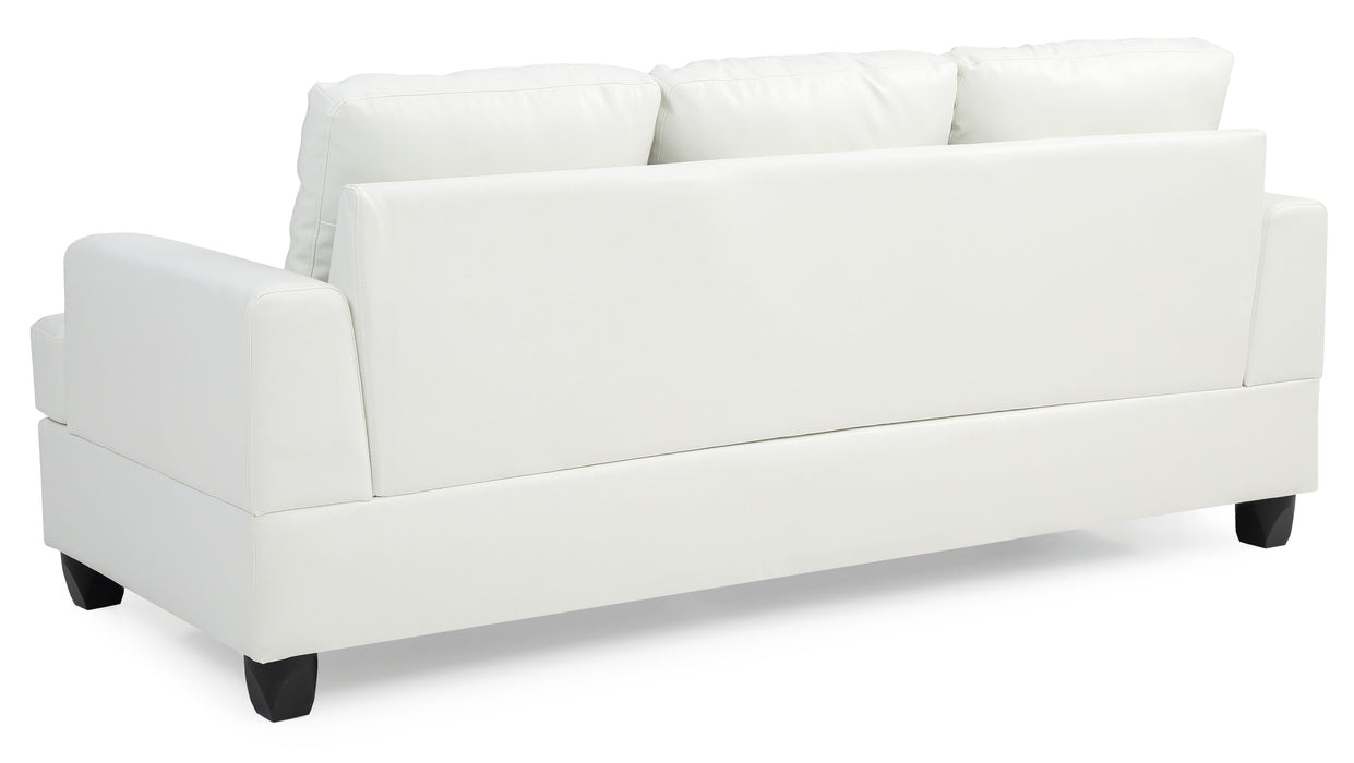 Glory Furniture Sandridge Sofa, White - PU