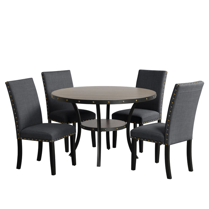 Crispin - Mesa de Comedor Redonda - 48" - Gris