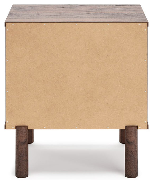Calverson - Mocha - Mesa de cabeceira com uma gaveta - Médio