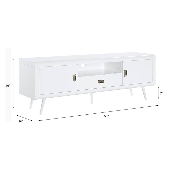 Pagan - TV Stand - White High Gloss Finish