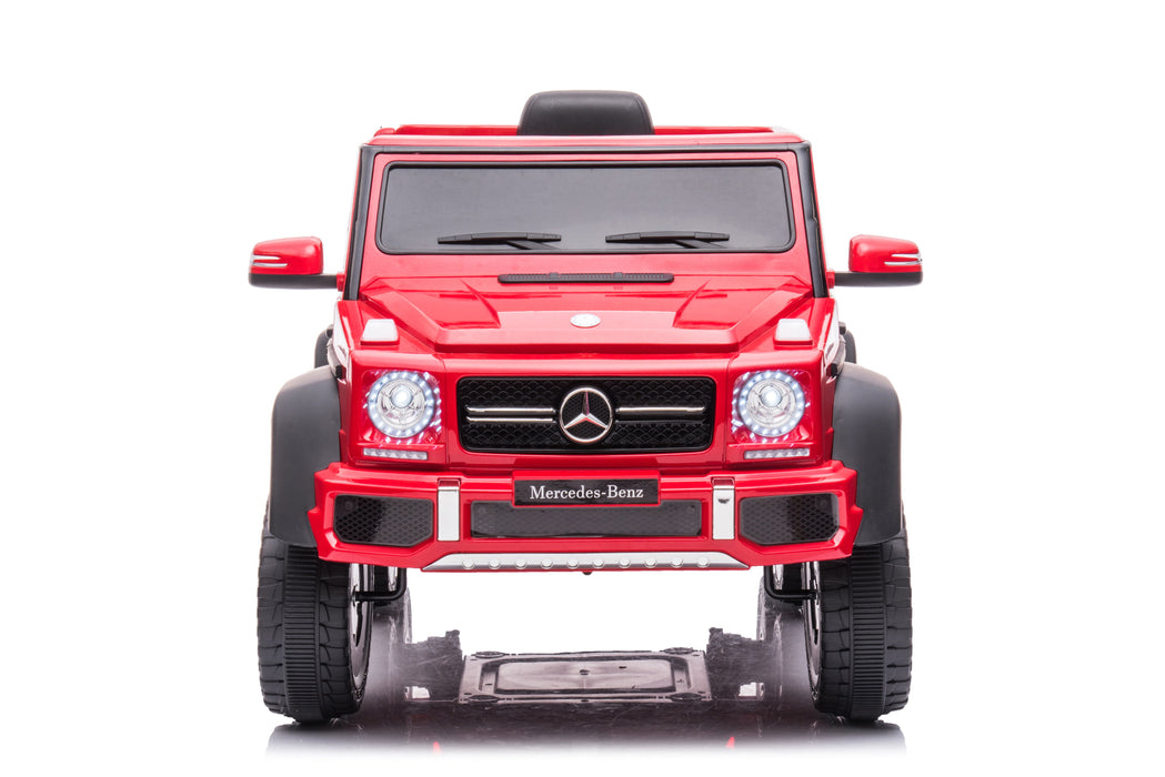 Kids Ride On Cars, Licensed Mercedes-Benz Electric Car For Kids With 6 Wheel Shock Absorber, 24V7Ah Super Battery Powered Toy With Remote And Leather Seat, 3 Speeds, Music, Horn, LED Lights