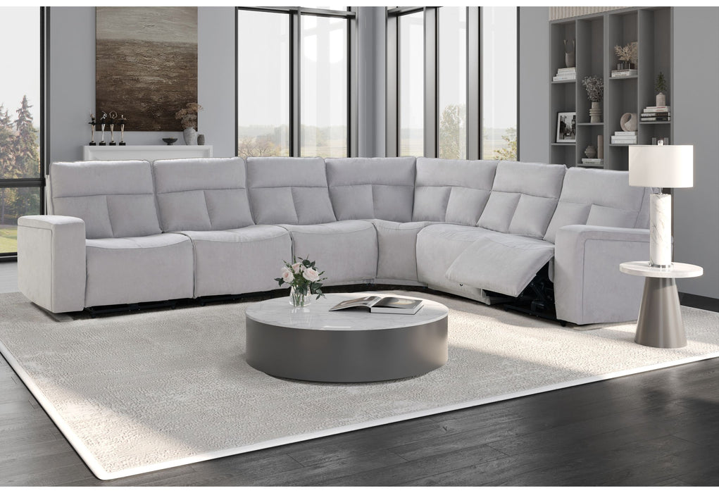 U8088 - 4 Piece Sectional (1 Wedge, 3 Chairs) - Gray