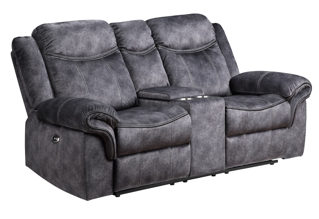 U2200 - Console Glider Reclining Loveseat With Power Switch - Granite