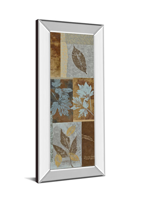 Fusion Panel I By Jeni Lee - Mirror Framed Print Wall Art - Blue