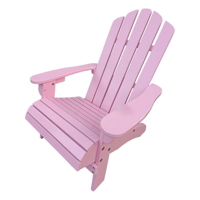 Outdoor Or Indoor Wood Children Adirondack Chair, Pink