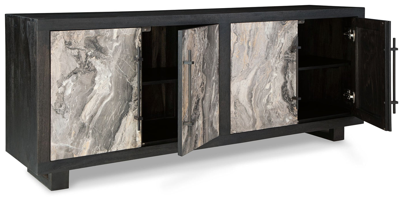 Lakenwood - Negro / Gris / Marfil - Gabinete decorativo