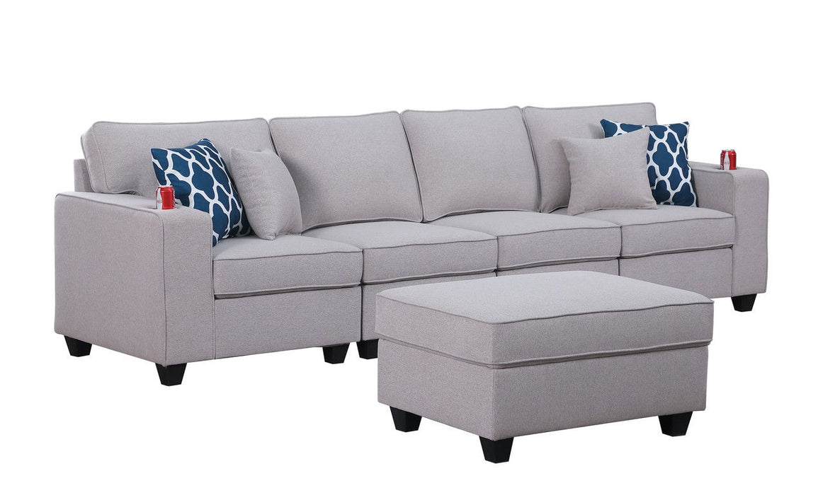 Cooper - Linen 4 Seater Sofa Set