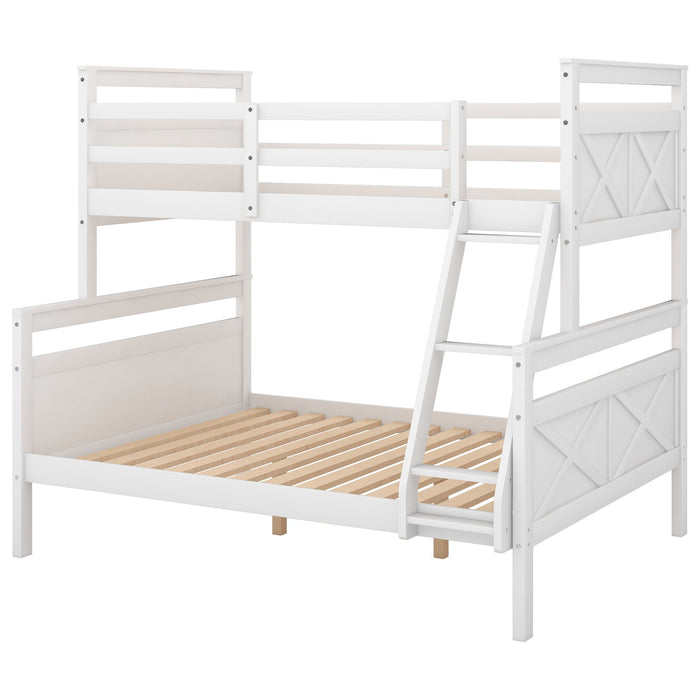 Kids Furniture - Bunk Bed With Ladder, Safety Guardrail, Perfect For Bedroom