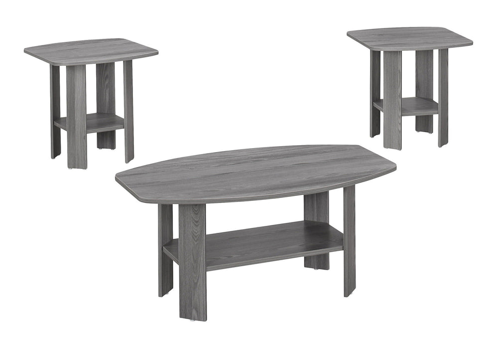 Table Set, Coffee, End, Side, Accent For Living Room (Set of 3) - Gray