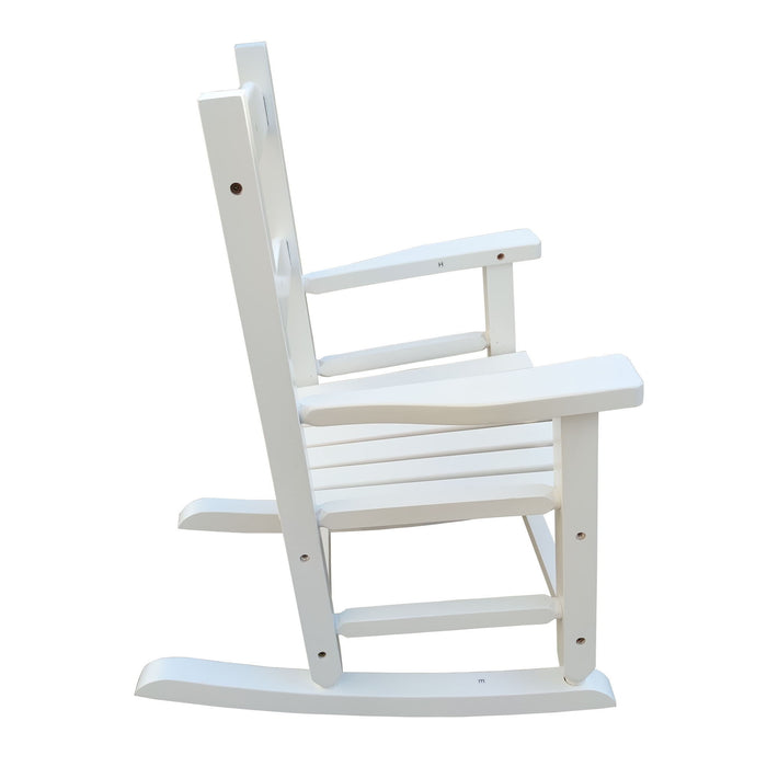 Children's Rocking Chair Indoor Or Outdoor, Durable, Suitable For Kids - White