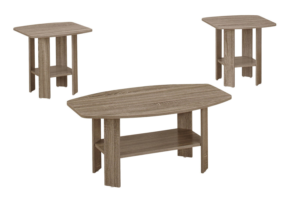 Table Set, Coffee, End, Side, Accent For Living Room, Transitional (Set of 3) - Taupe