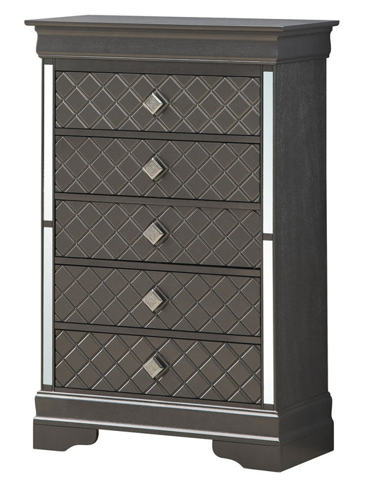 Glory Furniture Verona Chest, Metalic Black