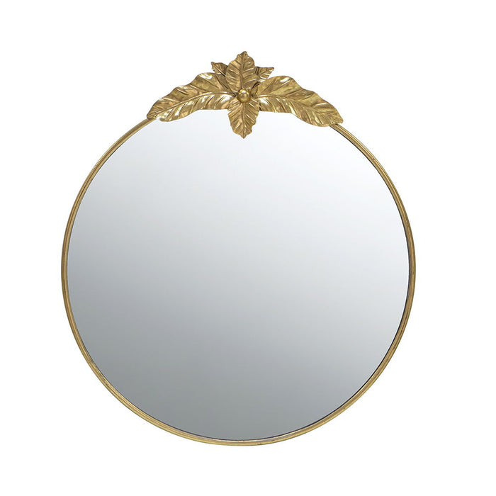 Large Round Wall Mirror With Metal Frame, Circle Accent Mirror For Living Room Bedroom Entryway - Gold