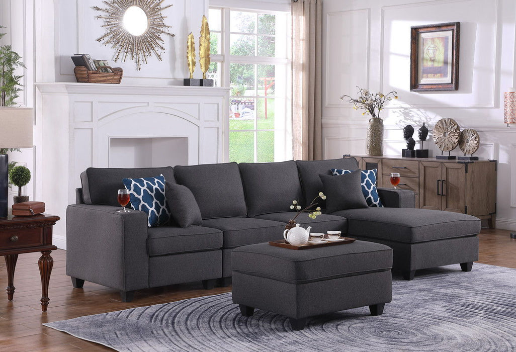 Cooper - Linen 5 Piece Sectional Sofa