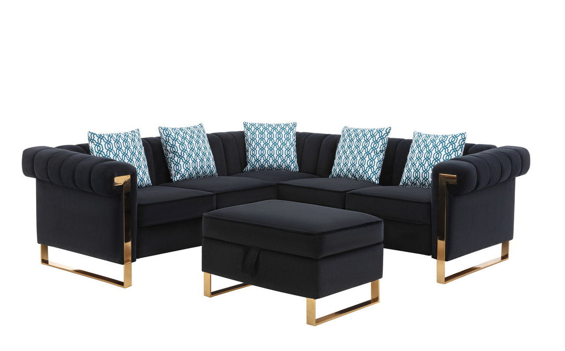 Maddie - Velvet Sectional Sofa