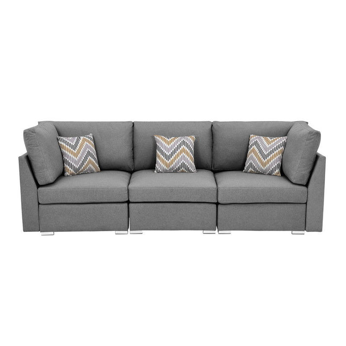 Amira - Fabric Sofa Couch With Pillows