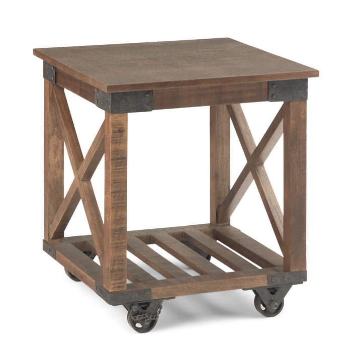 Harding - End Table - Distressed Dark Brown