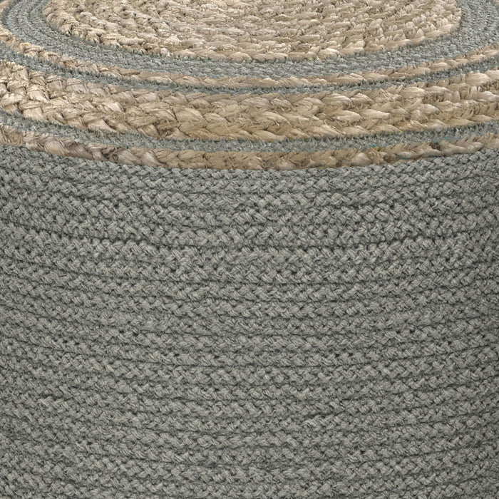 Serena - Handcrafted Round Braided Pouf