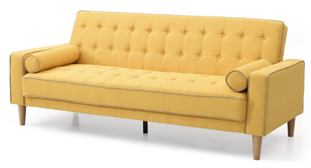 Glory Furniture Andrews Sofa Bed, Yellow