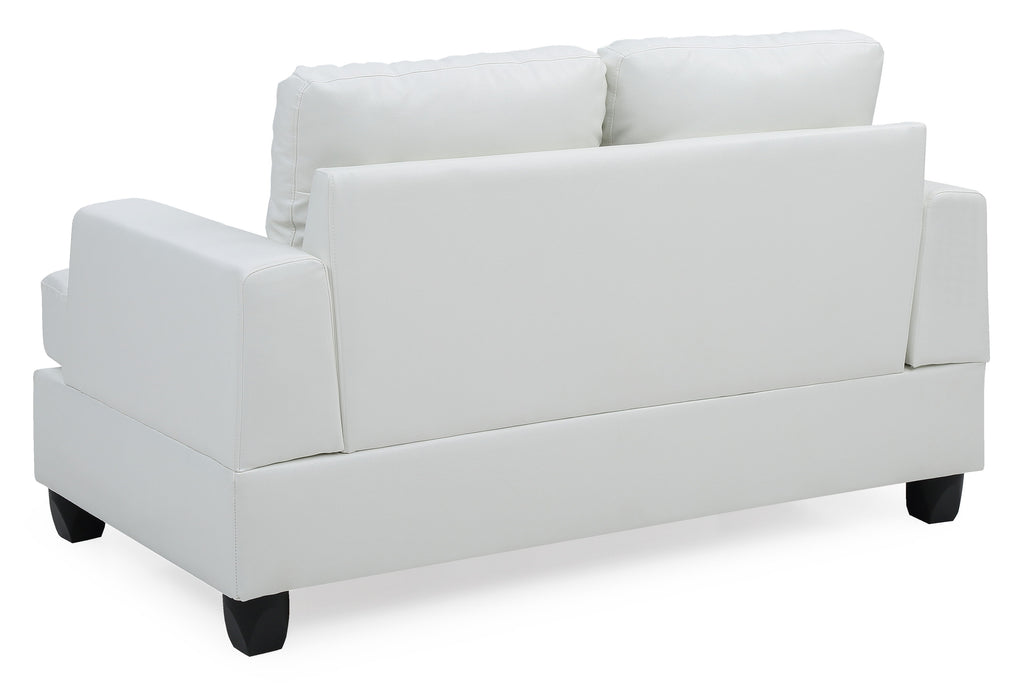 Glory Furniture Sandridge Loveseat, White - PU