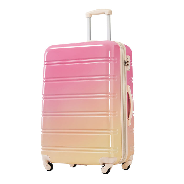 Hardshell Luggage Sets 3 Piece Gradient Color Expandable Suitcase With Spinner Wheels And Tsa Lock Lightweight 20" 24" 28" Available