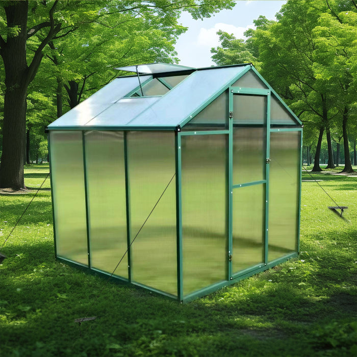 Newly Marketed Gain Height Windproofaluminum Greenhouse Polycarbonate Greenhouse Raised Base And Anchor Aluminum Heavy Duty Walk-In Greenhouses For Outdoor Backyard In All Season