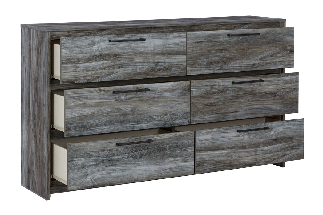 Baystorm - Gray - Six Smooth Drawer Dresser