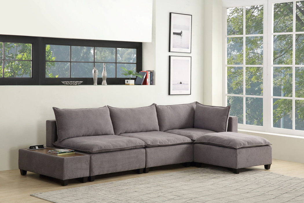 Madison - Modular Sectional Sofa Chaise With USB Storage Console Table
