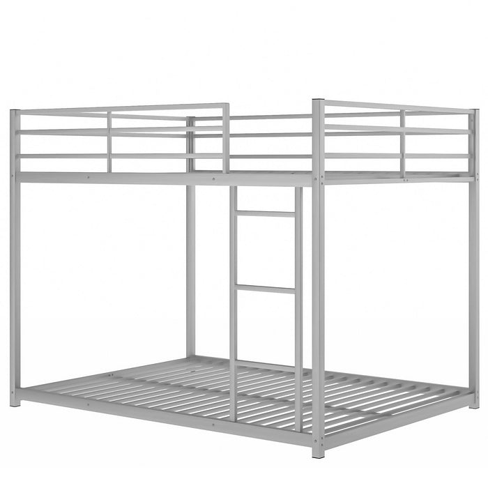 Kids Furniture - Metal Bunk Bed, Low Bunk Bed With Ladder