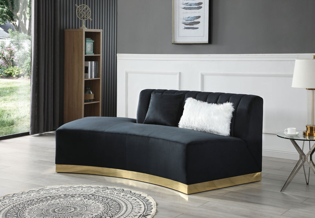 Glory Furniture Brentwood Chaise, Black