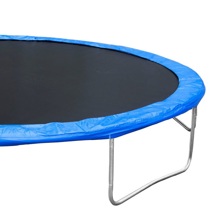 14 Foot Trampoline With Board - Blue